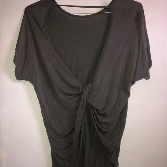 Olivaceous Tops - Olivaceous large gray twisted cut out back Olivaceous Tops - Olivaceous large gray twisted cut out back